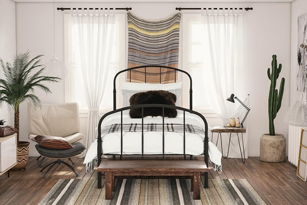 Phòng ngủ phong cách rustic-2