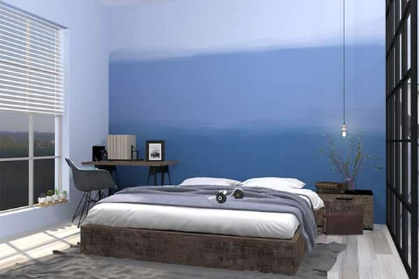 Phòng ngủ sơn tường phong cách Ombre