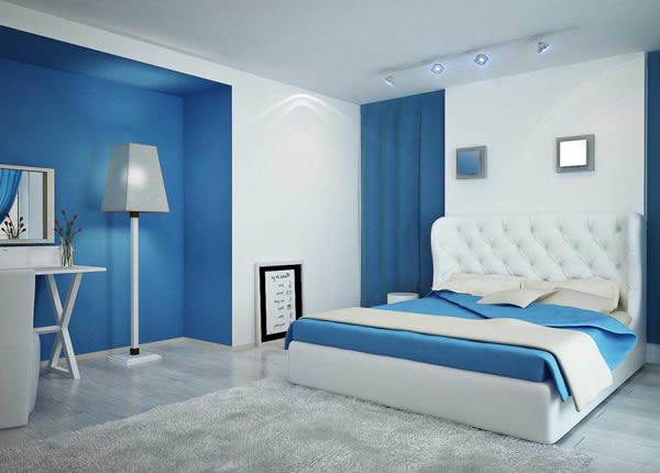Sơn nội thất phòng ngủ màu xanh dương-1