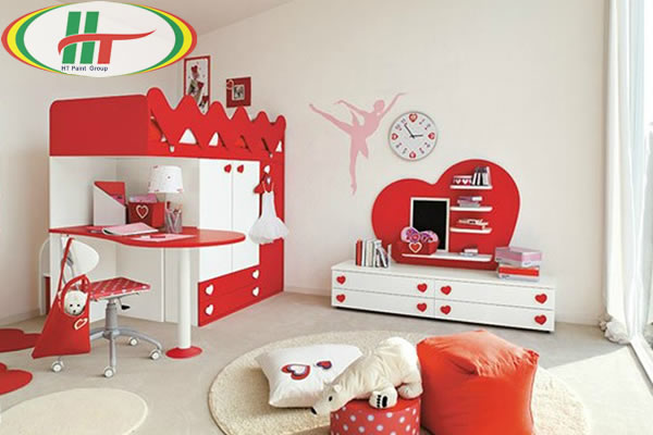 Phòng trẻ đẹp với ý tưởng kết hợp màu trắng với các đồ màu sắc rực rỡ khác-1