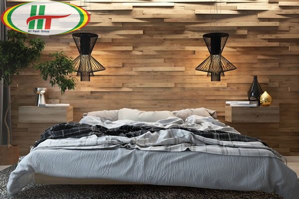 Mẫu phòng ngủ thiết kế ấn tượng nổi bật với tường bằng gỗ-5