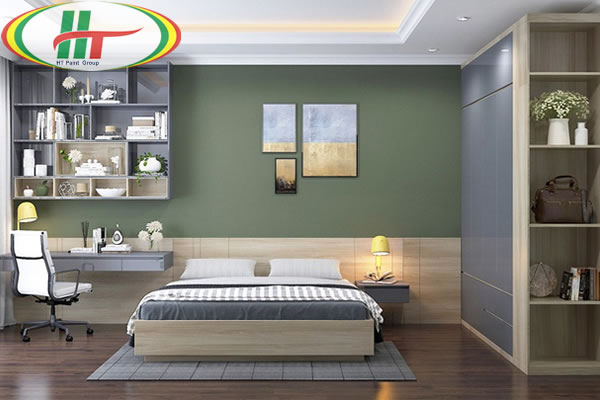 Những mẫu phòng ngủ màu xanh trang trí ấn tượng thu hút-1