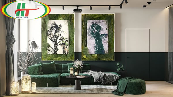 Ý tưởng trang trí nội thất màu xanh lá cây độc đáo ấn tượng