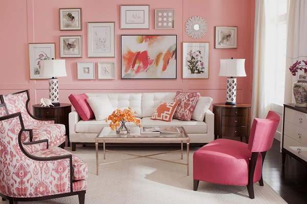 Ý tưởng trang trí nội thất nhà đẹp với tông màu hồng