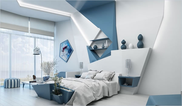 Phòng ngủ hút ánh nhìn hơn với cách phối màu và trang trí sáng tạo